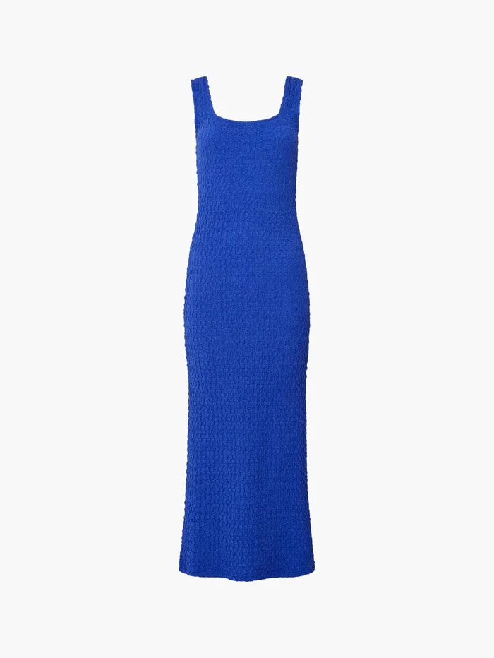 French Connection Sadie Textured Maxi Dress Royal Blue Woman Maxi Dresses