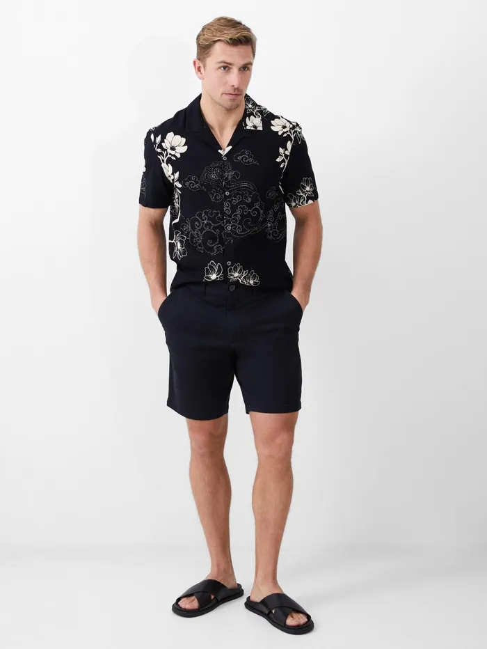 French Connection Stretch Chino Shorts Black Man Shorts