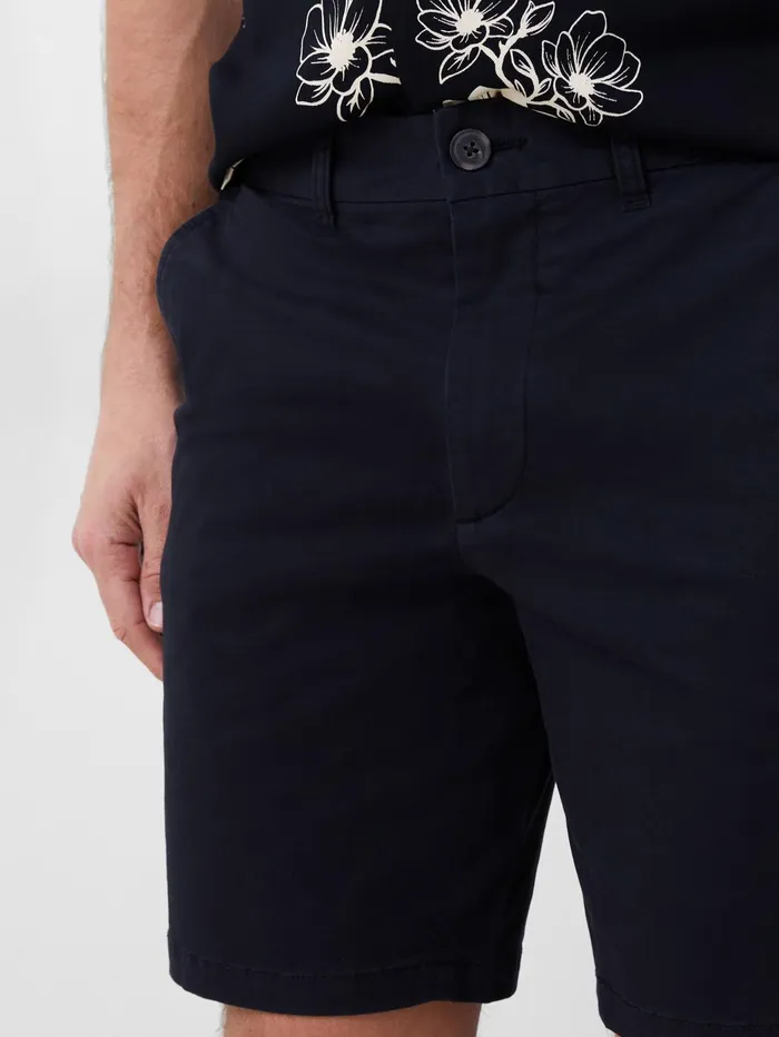 French Connection Stretch Chino Shorts Black Man Shorts