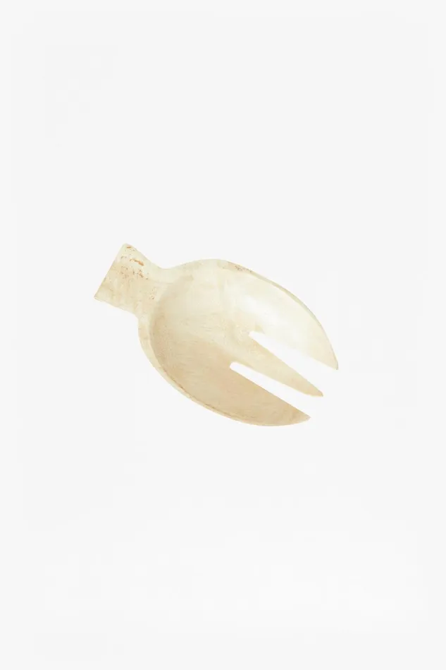 French Connection Sun Bleach Wooden Salad Server NaturalWhite Home Home Accessories