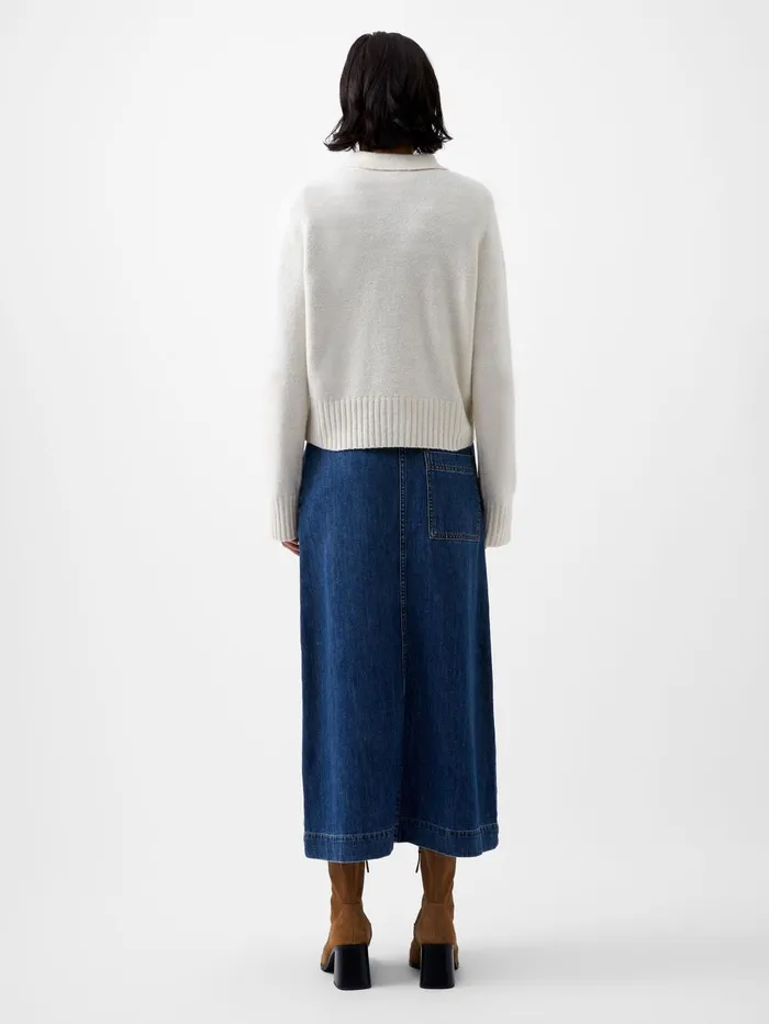 French Connection Vhari Recycled Long Sleeve Button Up Jumper Oatmeal Mel Woman Jumpers and Cardigans