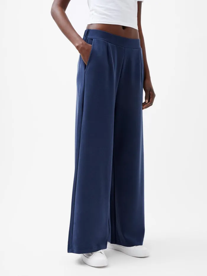 French Connection Wren Wide Leg Trousers Midnight Blue Woman Trousers
