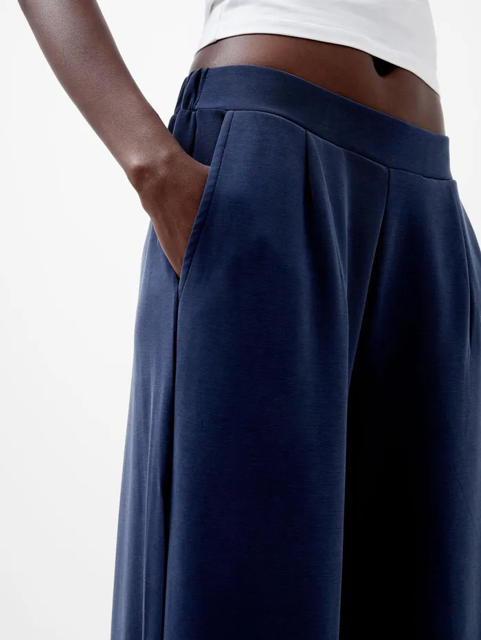 French Connection Wren Wide Leg Trousers Midnight Blue Woman Trousers