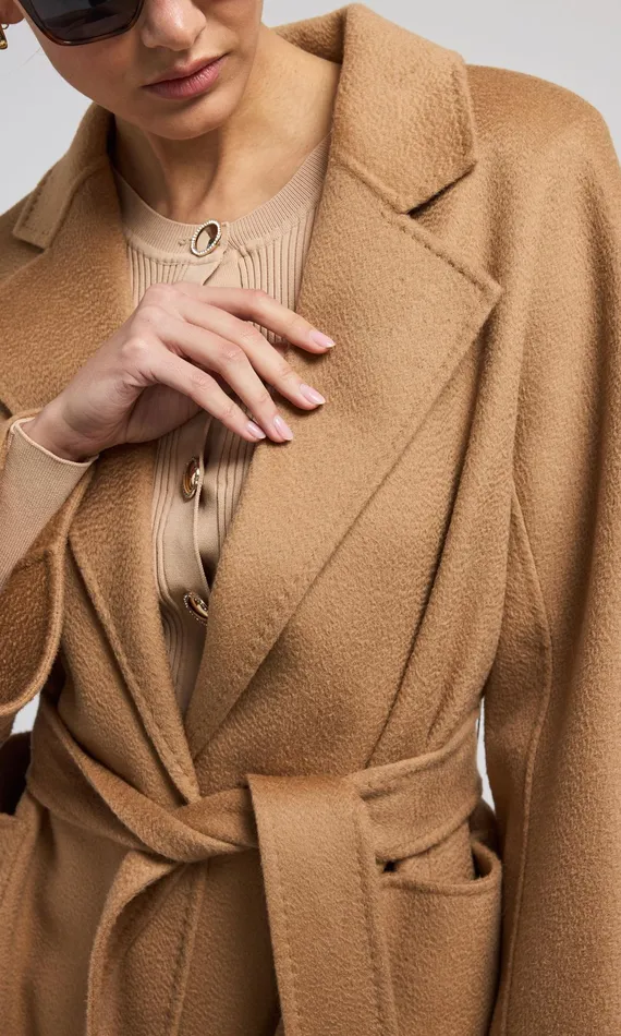 Generation Love Clothing Grayson Wool Coat Camel Women Outerwear