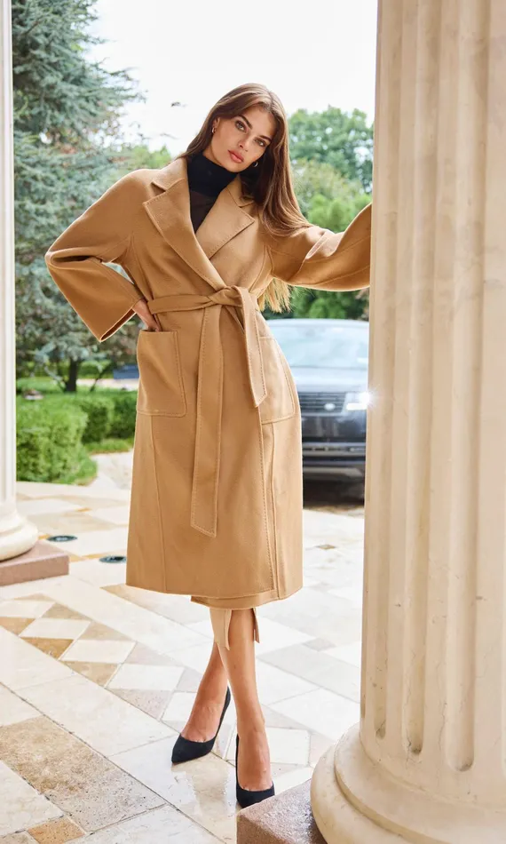 Generation Love Clothing Grayson Wool Coat Camel Women Outerwear