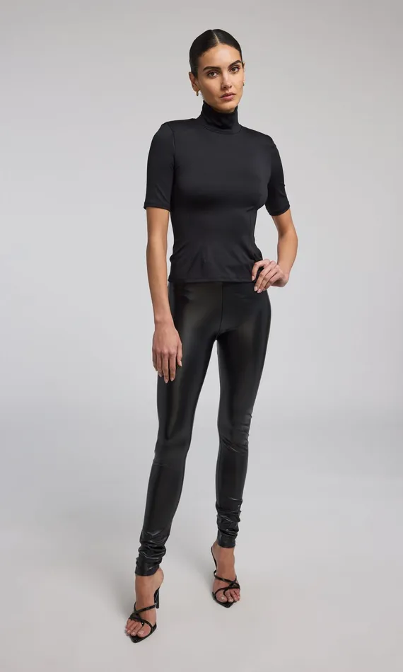 Generation Love Clothing Jeffi Vegan Leather Legging Black Women Pants