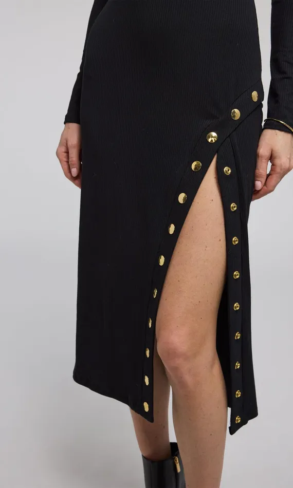 Generation Love Clothing Monique Rib Dress Black Women Dresses