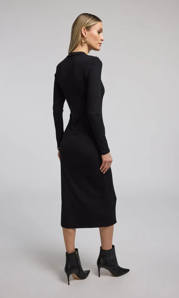 Generation Love Clothing Monique Rib Dress Black Women Dresses
