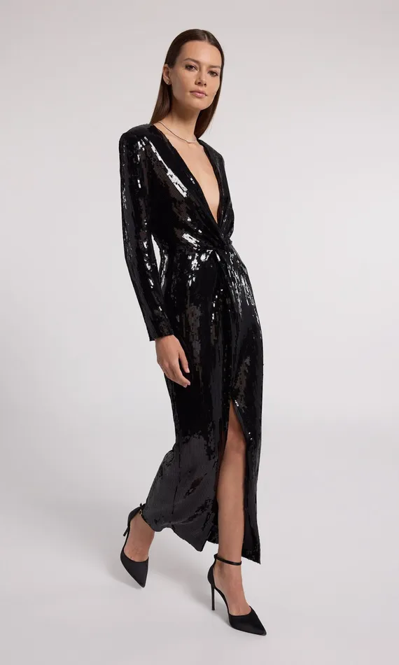 Generation Love Clothing Silvanna Sequin Dress Black Women Dresses