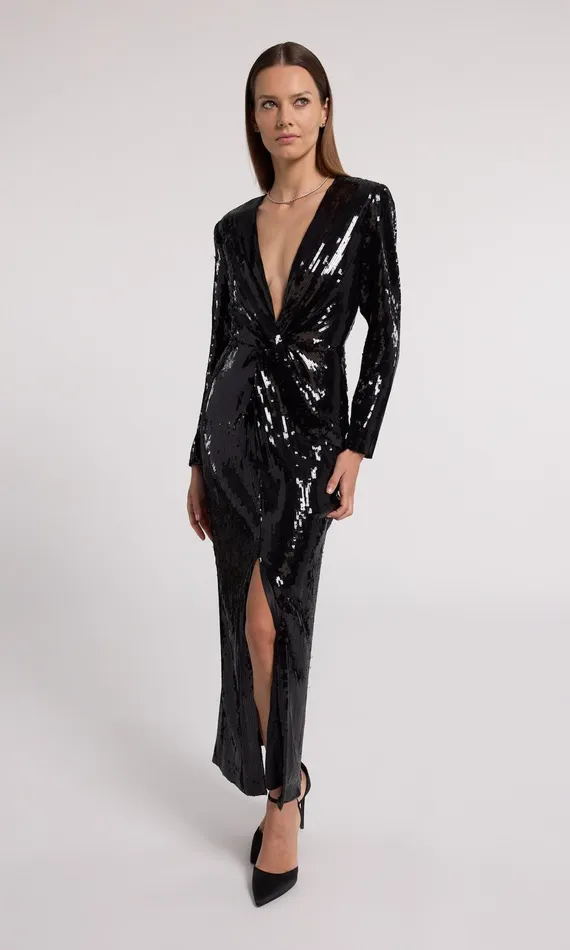 Generation Love Clothing Silvanna Sequin Dress Black Women Dresses