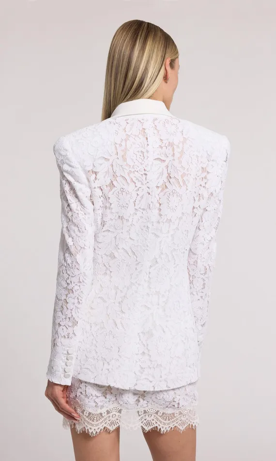 Generation Love Clothing Zoya Lace Blazer White Women Blazers and Jackets