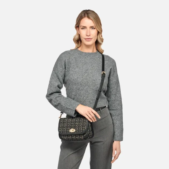 Geox Bags GARDINIA WOMAN BlackGold Handbag Blackgold 8211 Woman
