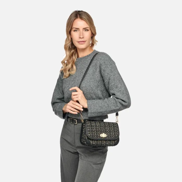 Geox Bags GARDINIA WOMAN BlackGold Handbag Blackgold 8211 Woman