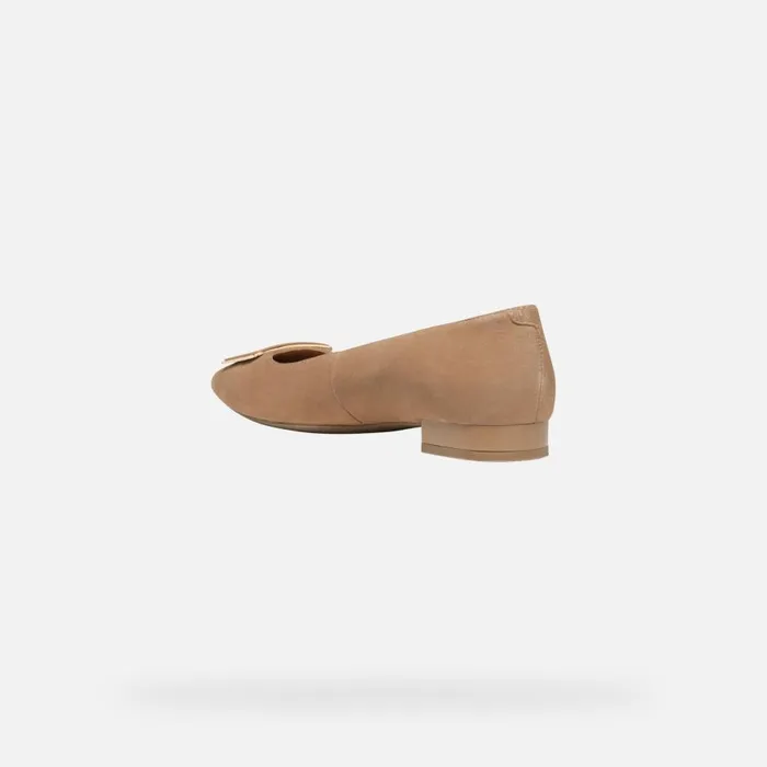 Geox Ballerinas CHARYSSA WOMAN Mud Suede Ballerina Pumps Mud 8211 Woman