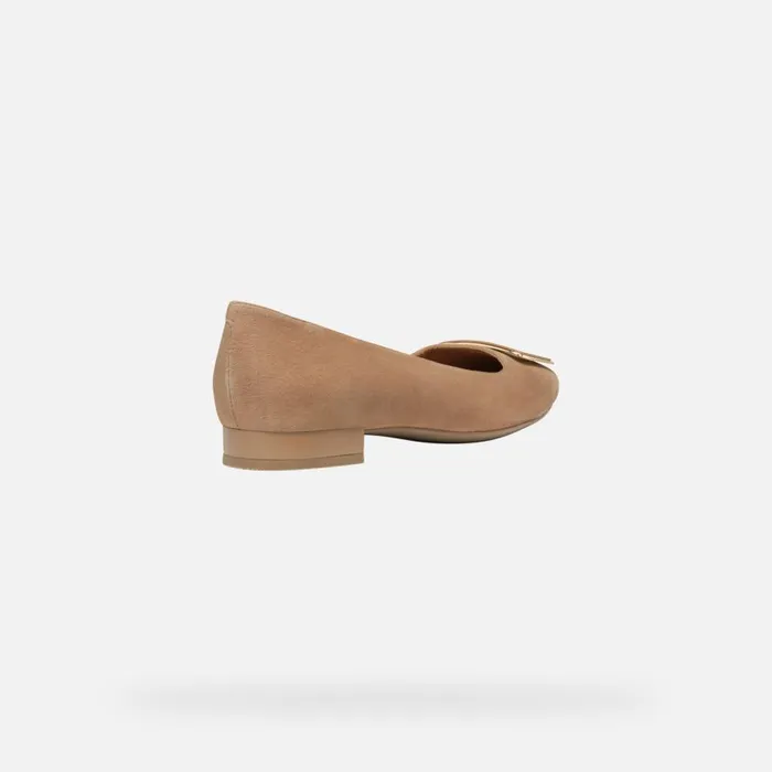 Geox Ballerinas CHARYSSA WOMAN Mud Suede Ballerina Pumps Mud 8211 Woman
