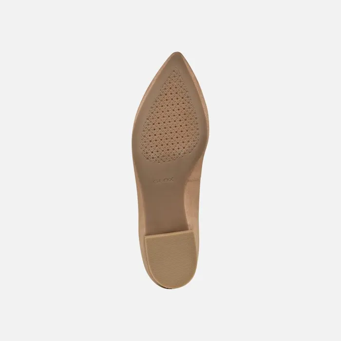 Geox Ballerinas CHARYSSA WOMAN Mud Suede Ballerina Pumps Mud 8211 Woman
