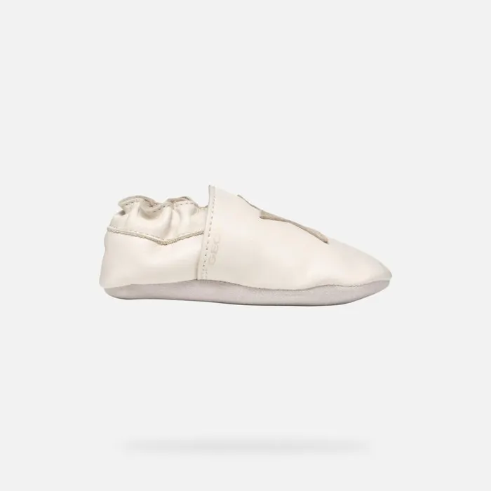 Geox First Steps GLOVIEDOO BABY Light IvoryPlatinum Laceless Sneakers Light Ivoryplatinum 8211 Kids