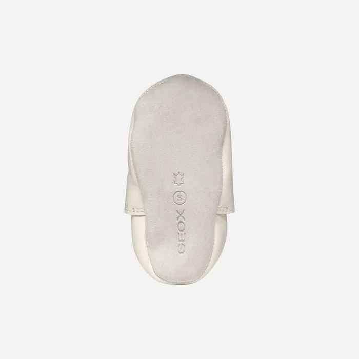 Geox First Steps GLOVIEDOO BABY Light IvoryPlatinum Laceless Sneakers Light Ivoryplatinum 8211 Kids