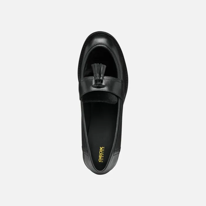 Geox Heels SERILDA 60 WOMAN Black Heeled Loafers Black 8211 Woman