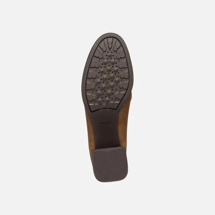 Geox Heels WALK PLEASURE 55 WOMAN Mud Heeled Loafers Mud 8211 Woman