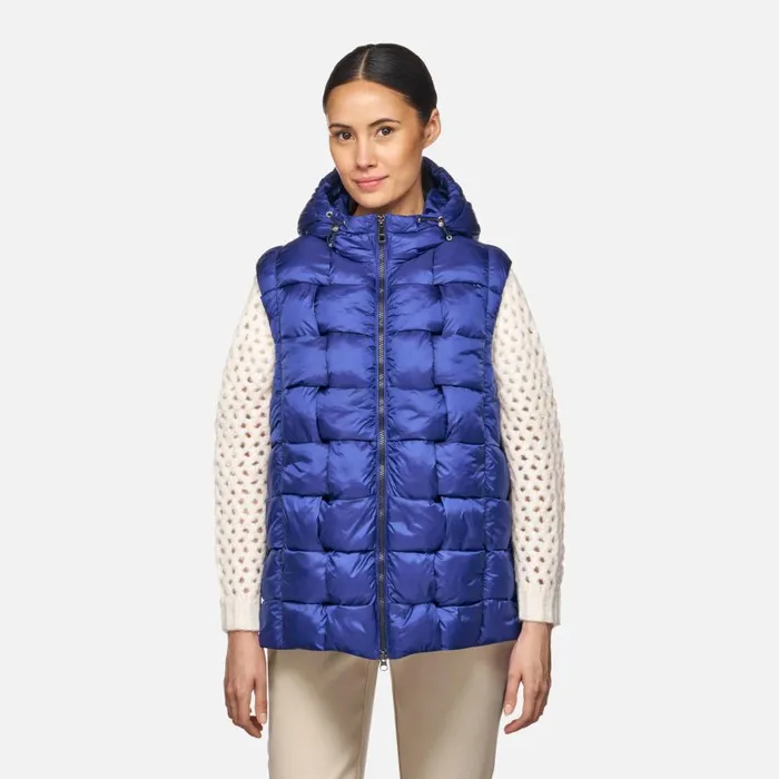 Geox Jackets DIAMOND WOMAN Sodalite Blue Sleeveless Sodalite Blue 8211 Woman