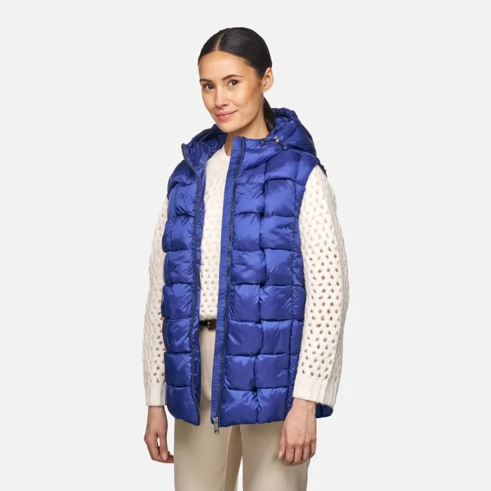 Geox Jackets DIAMOND WOMAN Sodalite Blue Sleeveless Sodalite Blue 8211 Woman
