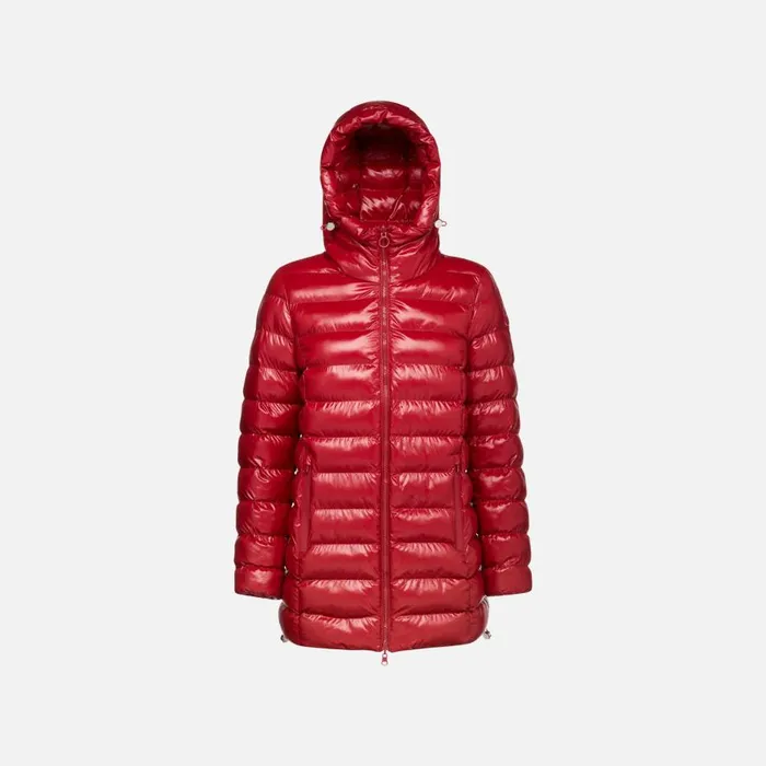 Geox Jackets SPHERICA WOMAN Dark RedDark Red Reversible Jacket Dark Reddark Red 8211 Woman