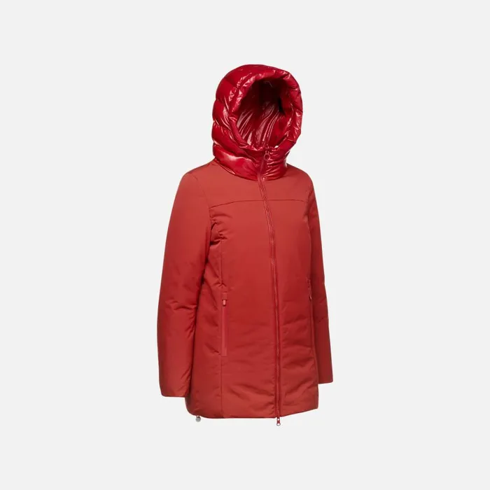 Geox Jackets SPHERICA WOMAN Dark RedDark Red Reversible Jacket Dark Reddark Red 8211 Woman