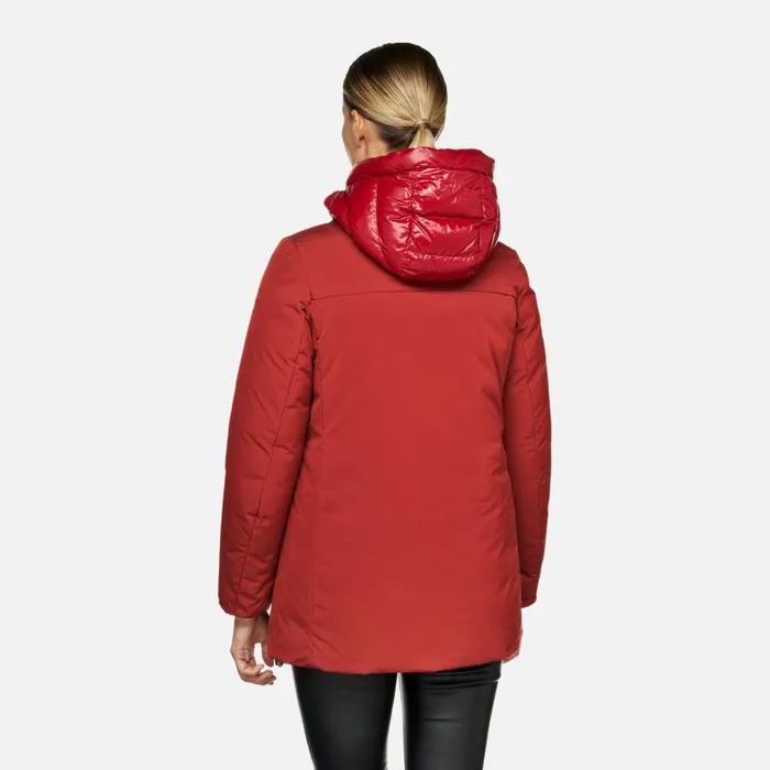 Geox Jackets SPHERICA WOMAN Dark RedDark Red Reversible Jacket Dark Reddark Red 8211 Woman