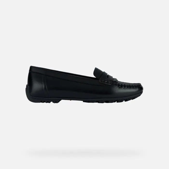 Geox Loafers KOSMOPOLIS GRIP Women039s Black Leather Loafers Geox Black 8211 Woman