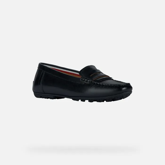 Geox Loafers KOSMOPOLIS GRIP Women039s Black Leather Loafers Geox Black 8211 Woman