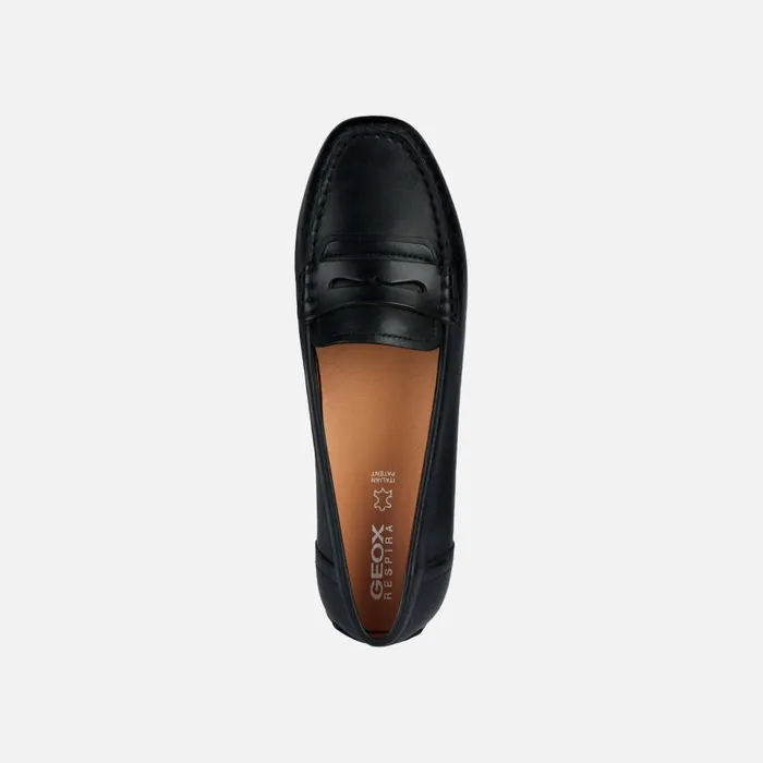 Geox Loafers KOSMOPOLIS GRIP Women039s Black Leather Loafers Geox Black 8211 Woman