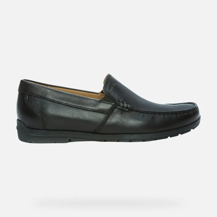 Geox Loafers SIRON W C Leather Loafers Black Man Geox Black 8211 Man