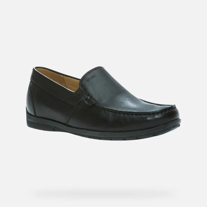 Geox Loafers SIRON W C Leather Loafers Black Man Geox Black 8211 Man