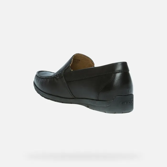 Geox Loafers SIRON W C Leather Loafers Black Man Geox Black 8211 Man