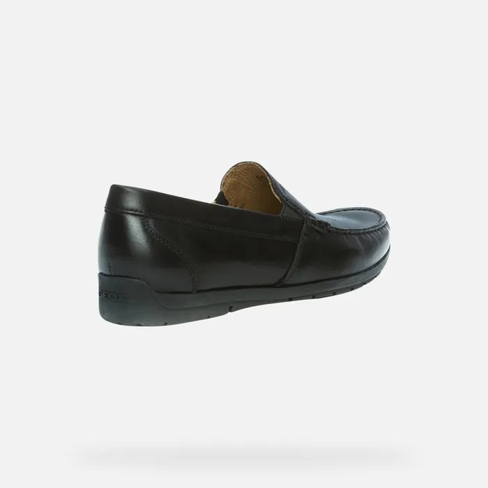 Geox Loafers SIRON W C Leather Loafers Black Man Geox Black 8211 Man
