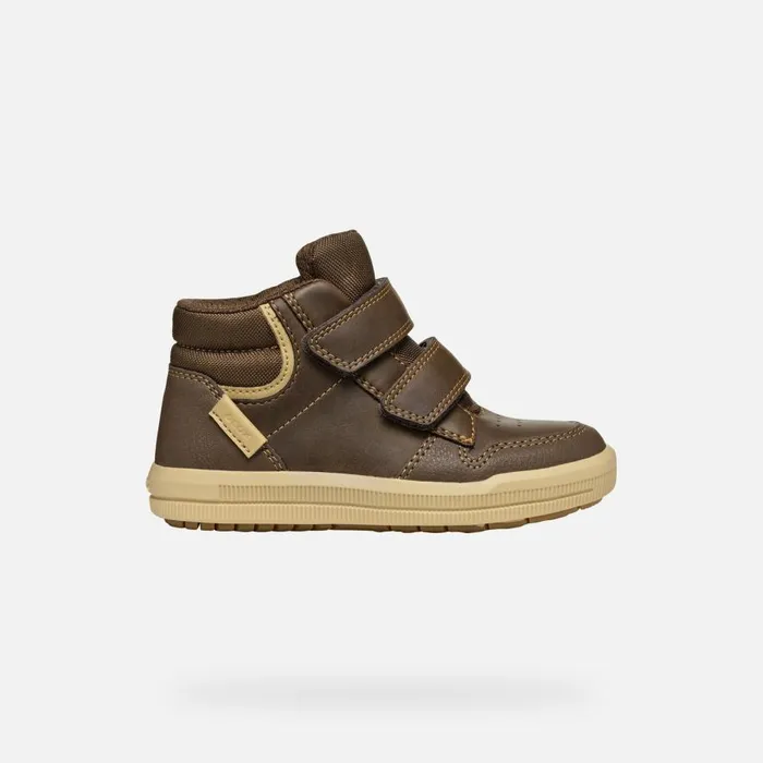 Geox Sneakers ARZACH BOY BrowncottoBeige High Top Sneakers Browncottobeige 8211 Kids