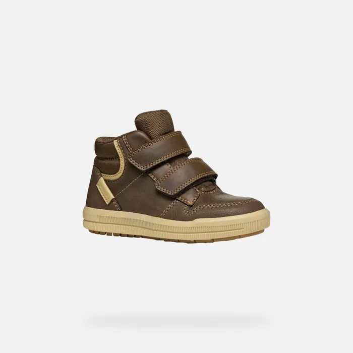 Geox Sneakers ARZACH BOY BrowncottoBeige High Top Sneakers Browncottobeige 8211 Kids