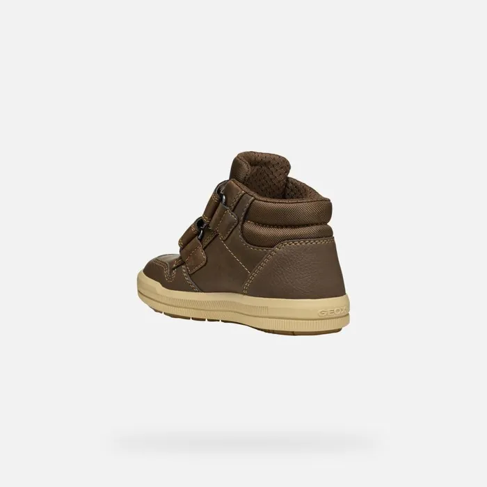 Geox Sneakers ARZACH BOY BrowncottoBeige High Top Sneakers Browncottobeige 8211 Kids