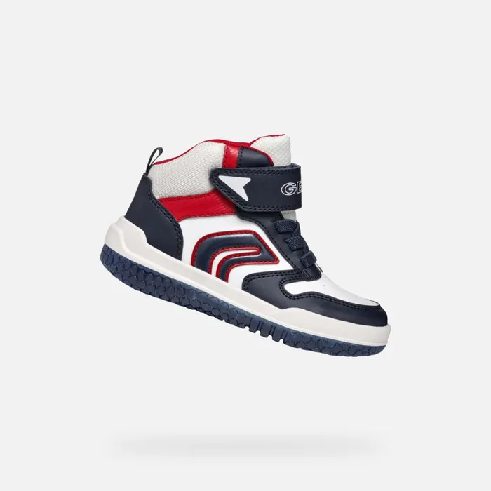 Geox Sneakers BUZZERLIGHT BOY NavyWhite High Top Sneakers Navywhite 8211 Kids Geox Sneakers BUZZERLIGHT BOY NavyWhite High Top Sneakers Navywhite 8211 Kids