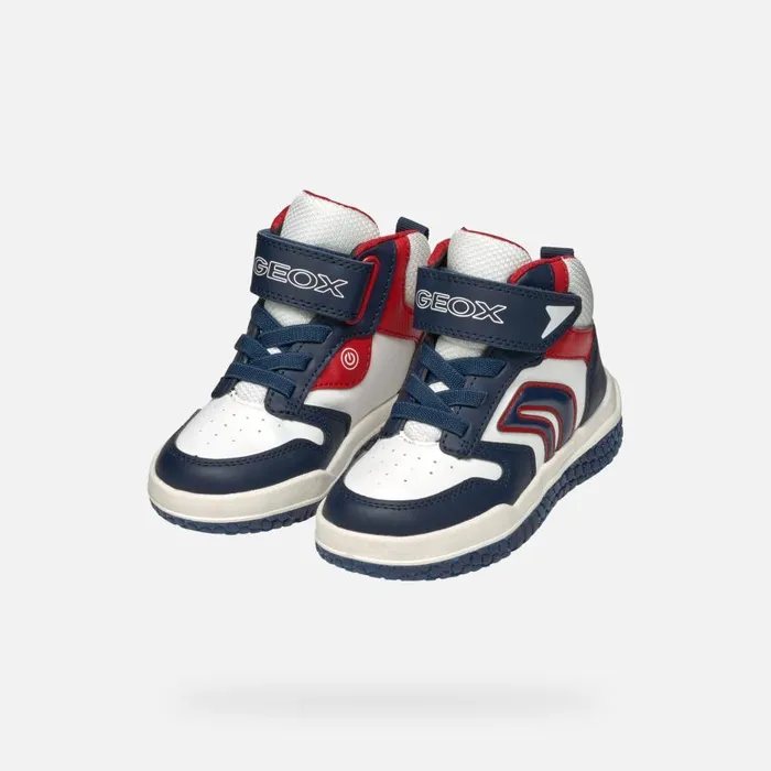 Geox Sneakers BUZZERLIGHT BOY NavyWhite High Top Sneakers Navywhite 8211 Kids