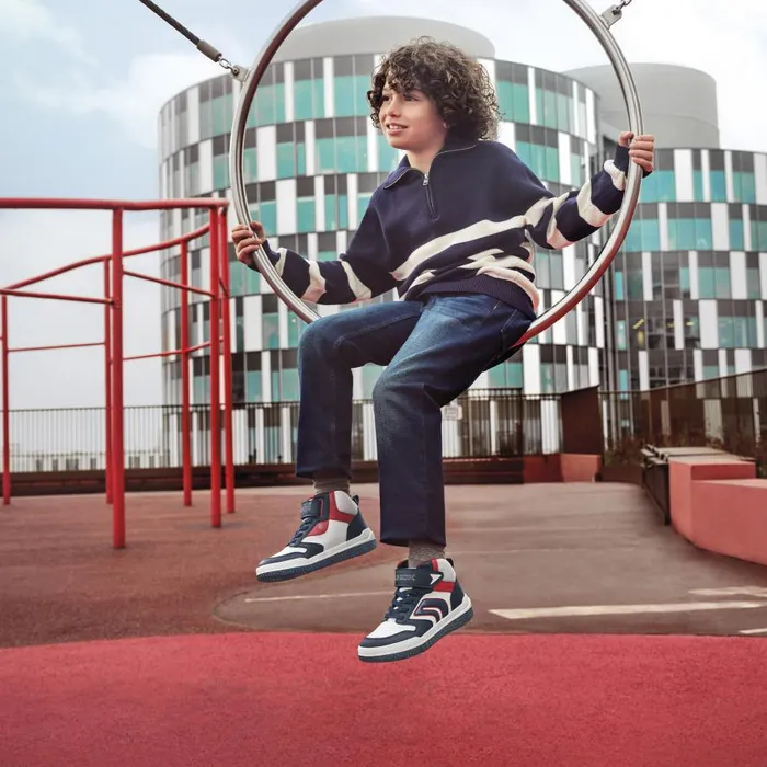 Geox Sneakers BUZZERLIGHT BOY NavyWhite High Top Sneakers Navywhite 8211 Kids