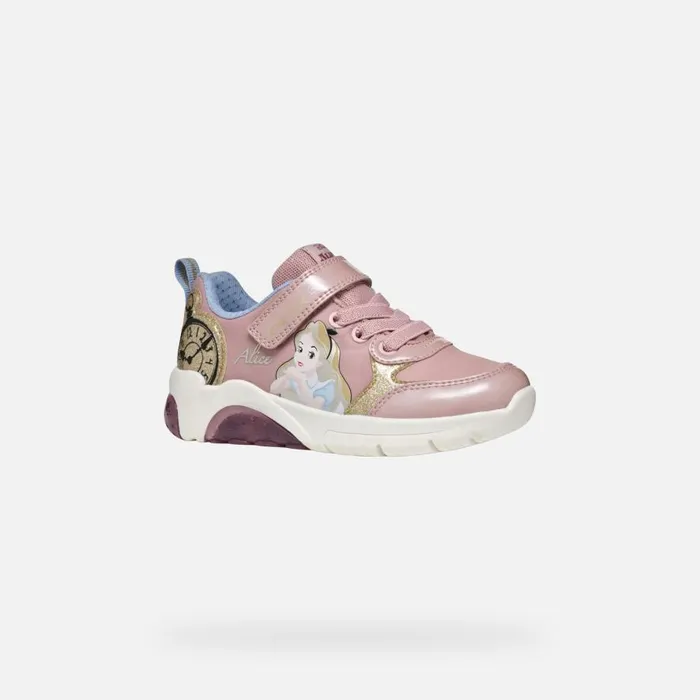 Geox Sneakers FADINLIGHT JUNIOR Light RosePlatinum Alice 8211 Disney Light Roseplatinum 8211 Kids