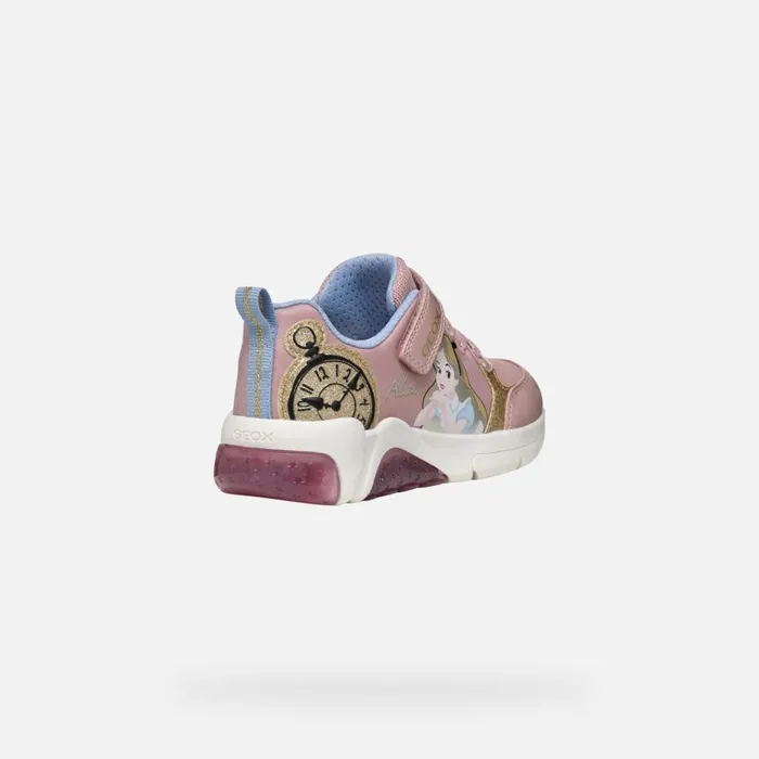 Geox Sneakers FADINLIGHT JUNIOR Light RosePlatinum Alice 8211 Disney Light Roseplatinum 8211 Kids