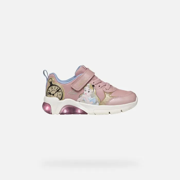 Geox Sneakers FADINLIGHT JUNIOR Light RosePlatinum Alice 8211 Disney Light Roseplatinum 8211 Kids