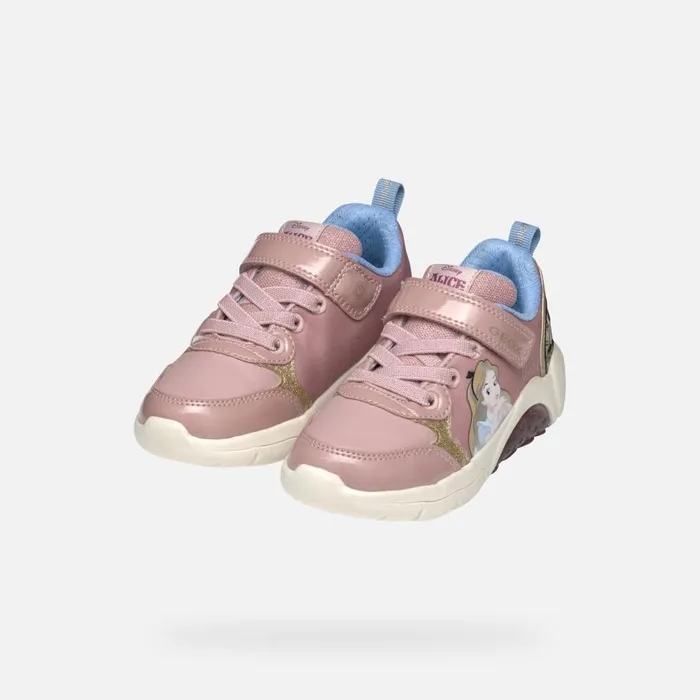 Geox Sneakers FADINLIGHT JUNIOR Light RosePlatinum Alice 8211 Disney Light Roseplatinum 8211 Kids