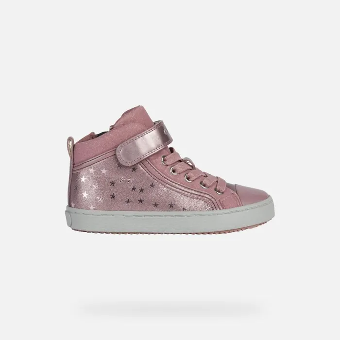 Geox Sneakers KALISPERA GIRL High Top Sneakers Pink Junior Girl Geox Dark Pink 8211 Kids