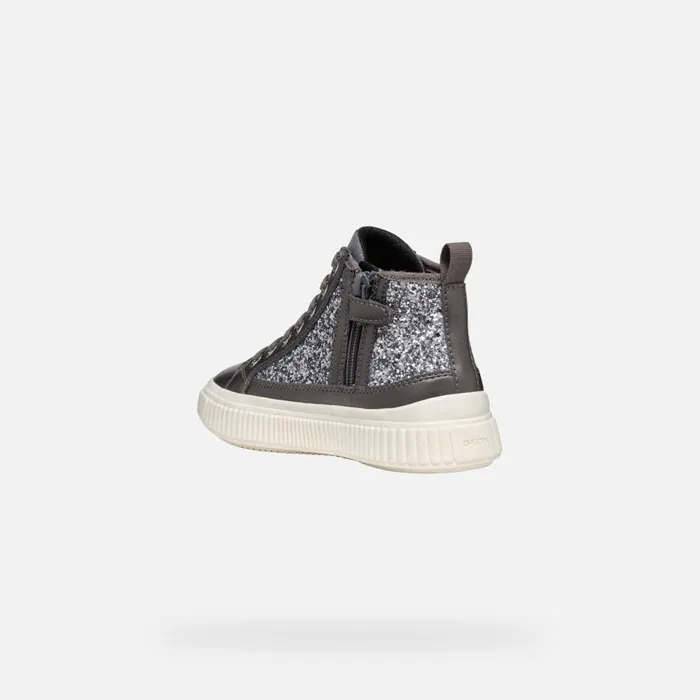 Geox Sneakers LAQUINNY GIRL Dark Silver High Top Sneakers Dark Silver 8211 Kids