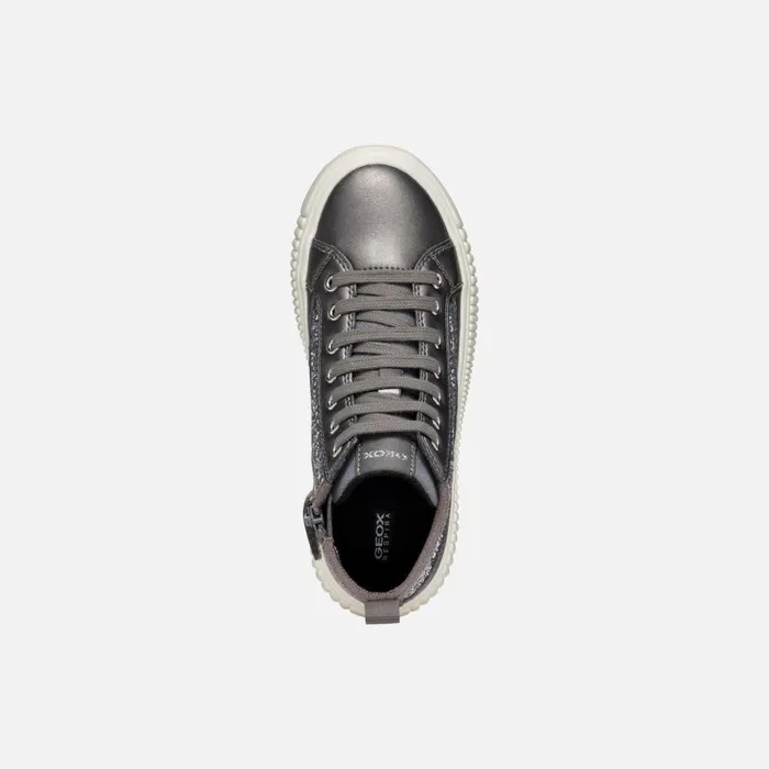 Geox Sneakers LAQUINNY GIRL Dark Silver High Top Sneakers Dark Silver 8211 Kids