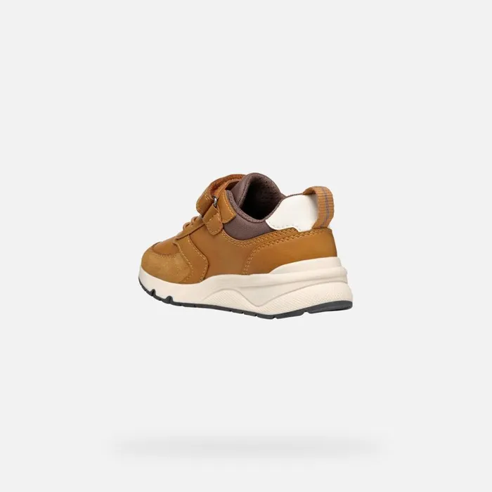Geox Sneakers ROONER BOY Dark YellowCoffee Low Top Sneakers Dark Yellowcoffee 8211 Kids